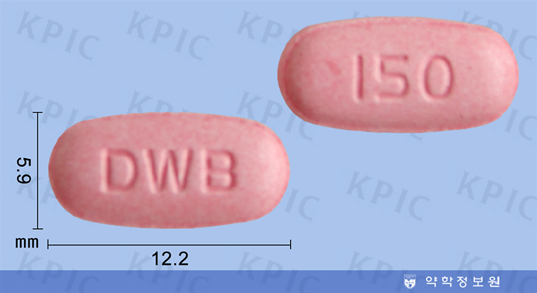 웅코나졸정150mg의 약품 형태 사진