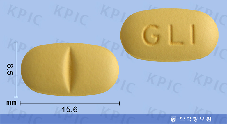 글리알포정의 약품 형태 사진
