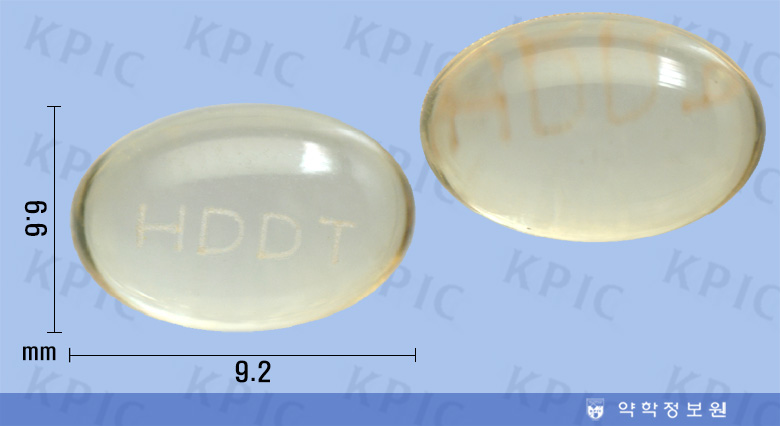 다모다트연질캡슐0.5mg의 약품 형태 사진